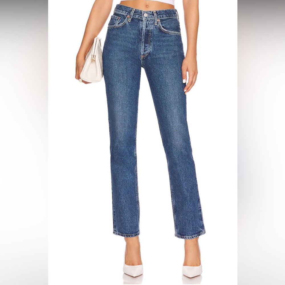 Agolde Lana Mid Rise Straight Jeans in Sphere 27
